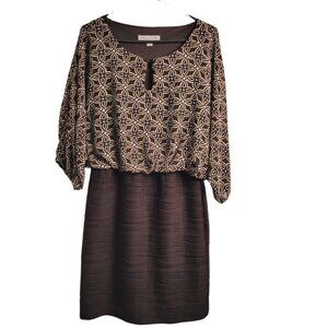 Danny & Nicole - Black and White Blouson Dress - Sz 8